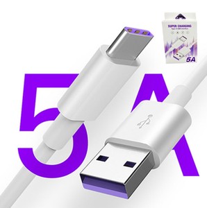 Hot 1m 2M cavo USB tipo C 5A Quick <span class=keywords><strong>Charge</strong></span> 3.0 per Huawei <span class=keywords><strong>Samsung</strong></span> Note 9 USB-C cavo di ricarica rapida caricabatterie Usb c Type-c Data - Product Image 4