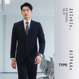 Tuta da lavoro professionale da <span class=keywords><strong>uomo</strong></span> nuova versione pendolarismo grigio antirughe a quattro vie elasticizzata pronta per la spedizione - Product Image 6