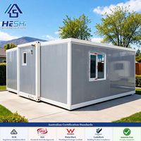 Maison préfabriquée extensible en conteneur 20 pieds 40 pieds aux normes australiennes, 1, 2, 3, 4, 5 chambres, avec jardin, à vendre, construction de maison portable