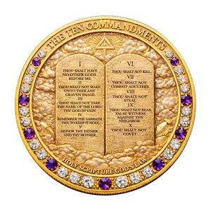 Herdenkingsmunt met Jezus Christus motief, metaal, religieus thema, decoratie, souvenir, kunst, verzamelstuk, cadeau - Product Image 3