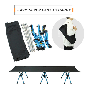 Mochilero al aire libre viaje ultraligero aleación <span class=keywords><strong>de</strong></span> aluminio dormir ajustable portátil plegable cama Camping cuna - Product Image 4