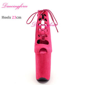 Zapatos de baile para mujer, zapatos de baile en barra, <span class=keywords><strong>sandalias</strong></span> romanas de 23cm, botas, botines de tacón alto con plataforma, botas cortas de <span class=keywords><strong>caballero</strong></span> Sexy con punta abierta - Product Image 4