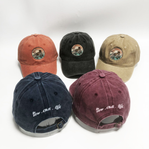 19 Màu retro cổ điển Cotton Có thể điều chỉnh không có cấu trúc CHA Mũ bóng chày đau khổ rửa thể thao màu rắn - Product Image 6