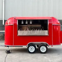 Food Truck de Restaurant Extérieur Entièrement Équipé pour Hot-dogs, Pizzas, Café – Kiosque Mobile de Restauration