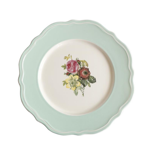 Veweet — assiette <span class=keywords><strong>de</strong></span> <span class=keywords><strong>service</strong></span> d'impression floral, assiette pour banquet en céramique, assiette à dîner <span class=keywords><strong>de</strong></span> luxe en porcelaine pour restaurant - Product Image 1