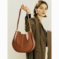 Sac à bandoulière de luxe PEIQUAN en cuir de vachette véritable pour femme