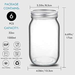 Venta al por Mayor de Frascos de Vidrio Transparente de Borosilicato de Alta Calidad para Almacenamiento de Alimentos, Mini Frascos de Vidrio con Tapa de Acero Inoxidable para Azúcar, Gelatina, Grado Alimenticio - Product Image 3