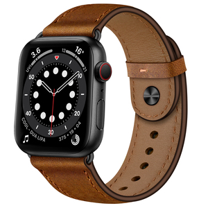 Correa de Cuero Genuino Clásica para Apple Watch, Repuesto para las Series 11/10/9/8/SE/7/6/5/4/3/2, Correas para Reloj Inteligente - Product Image 3