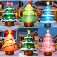 Árbol de Navidad Inflable Gigante Personalizado, Resistente al Agua, con Estrella y Base con Caja de Regalo, para Decoración de Eventos en Centros Comerciales