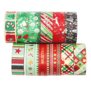 Ruban Washi de Noël 5m, autocollants décoratifs en papier pour journal, décoration de fêtes, motif étoile - Product Image 1