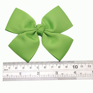 Fiocco per capelli a farfalla <span class=keywords><strong>con</strong></span> nastro in Grosgrain tinta unita <span class=keywords><strong>con</strong></span> fascia per capelli <span class=keywords><strong>con</strong></span> clip - Product Image 2