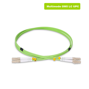 Kabel Patch Fiber Optik OM5 LC UPC ke LC UPC Duplex 50/125 2.0mm LSZH 1M untuk Pusat Data SWDM 400G - Product Image 1