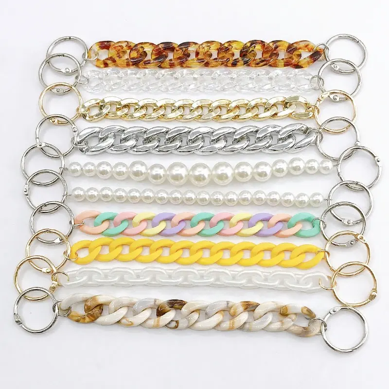 Luxury Fashionable Acrylic Metal Other Parts Handle Handbag Accessories For Bags