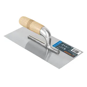 Espátula BOX 6 de 11' con borde recto, 6 remaches, mango de madera, TRUPER - Product Image 1