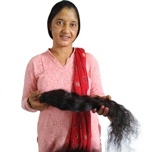 Cabello Humano Virgen Indio Crudo Sin Procesar, Extensiones de Cabello Humano Remy, Trama Doble Fusionada a Máquina, Cabello Humano Liso - Product Image 1