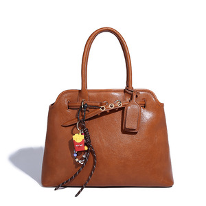 Autumn Winter New Release Retro High-End Women's <b>Tote</b> Bag Large Capacity Polyester PU <b>Zip</b> Closure Fashionable Commuters Tanjing - Product Image 5