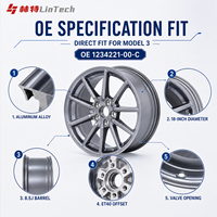 Jante LinTech Premium Légère de 18 Pouces 1234221-00-C Fournitures pour Ateliers Automobiles pour Pièces Tesla Model 3 EV