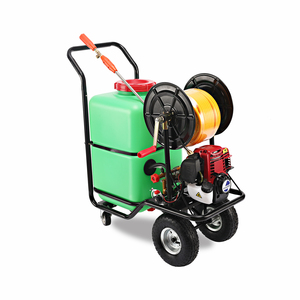 Carrello a Mano a 4 Ruote da 60L con Pompa Irroratrice Motorizzata, Attrezzatura Agricola con Grande Capacità <span class=keywords><strong>per</strong></span> l'Agricoltura - Product Image 1