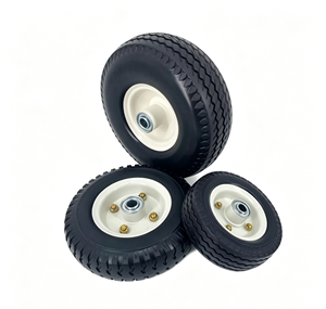 Roue en polyuréthane de 6 pouces, roue PU 6x2 avec jante en acier pour chariot de jardin/brouette/chariot utilitaire de jardin - Product Image 3