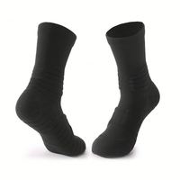 Chaussettes de sport professionnelles pour hommes, mi-mollet, en tissu éponge, absorbantes, antidérapantes, à semelle épaisse et respirantes