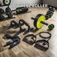 Roue d'exercice d'équipement de forme physique portative de gymnase à la maison pour la construction en acier matérielle d'ABS et d'EVA d'entraînement de muscle abdominal