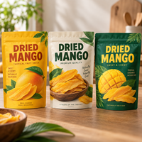 Sachet d'emballage personnalisé pour mangues séchées, qualité alimentaire, refermable, avec fermeture éclair, anti-humidité, pour fruits et snacks, OEM