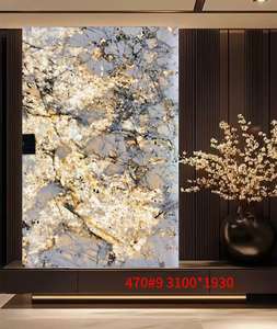 אבן קוורציט מודרנית יוקרתית מלוטשת, אבן גדולה שקופה לרקע פנדורה, עיצוב הבית, סלון ומטבח - Product Image 6