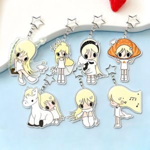 Llavero de plástico con diseño de anime, colgante de dibujos animados, ligero, a la moda, para regalo promocional, venta al por mayor - Product Image 1