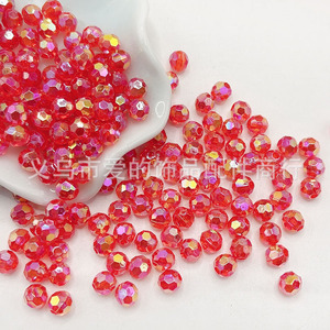 Acrylic 6mm Ab Iridescent Round Brilliant Cut <b>Beads</b> For Jewelry Making Bulk Loose <b>Beads</b> - Product Image 2