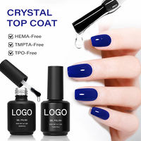 Vernis Gel de Finition Effet Cristal 15ml, Marque Privée, Sans Jaunissement, Sans Résidu, Super Brillant, Vernis Gel Diamant, Gel UV