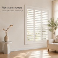 Volets modernes en PVC blanc, imperméables, sur mesure, pour fenêtres intérieures, salon, salle de bain, hôtel, villa