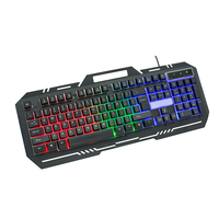 Banda V5 Usb filaire clavier de jeu flottant résistant à l'eau sensation mécanique arc-en-ciel Led métal filaire clavier rétro-éclairé