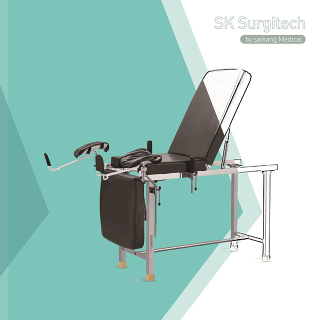 A045-1 Stainless Steel Clinic Couch Medical Hospital Obstetric Bed Manual Operation Gynaecological Delivery Table