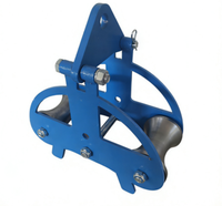 Poulie de pose de câbles, rouleau triple, bloc de tirage d'angle, roue en nylon et acier, guide-câble pour l'installation de lignes électriques