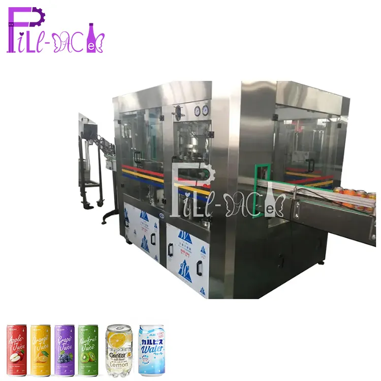 18000cph capacity 3 in 1 soft drink Carbonated Beverage can bottling filling and sealing machine