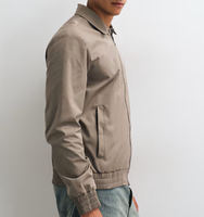 Veste légère en coton zippée coupe classique à capuche, coupe-vent respirante, grande taille, tenue décontractée