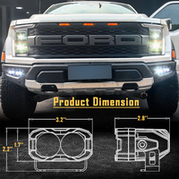 Projecteur LED 3 pouces en aluminium aéronautique de haute qualité, blanc froid, rétroéclairage ambre, support en acier inoxydable 304, faisceau spot/de conduite 4x4