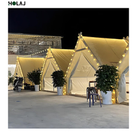 Carpa Gazebo Comercial Tipo A, Estructura de Acero y Madera Resistente, Carpa de Lona de Lujo para Eventos, para Restaurantes y Bares al Aire Libre