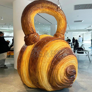 Su misura in fibra di vetro modello di scultura per pane da forno vetrina vetrina decorazione per pane a forma di cornetto - Product Image 6