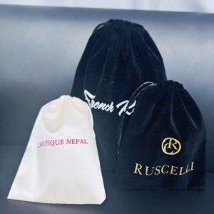 Custom Velvet Drawstring Dust Bags Logo Printing Suede Drawstring Bag Jewelry Makeup <strong>Pouches</strong> - Product Image 5