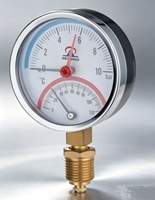 Hengzan 2026 Electroplated shell, bimetallic, customizable, dual-purpose temperature and pressure gauge