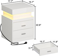 Table de chevet intelligente moderne de couleur personnalisée Nachttisch avec charge téléphones mobiles lumière LED multi-fonctionnel chambre usage domestique