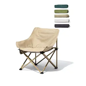 Silla plegable portátil con logotipo personalizado, asiento ligero de Luna para playa, Camping, nuevo diseño