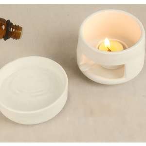 Vente flash : chauffe-cire minimaliste en céramique, porte-bougie multicolores pour la décoration aromathérapeutique à domicile - Product Image 4