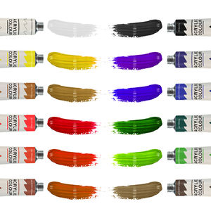 KHY 12 Renk 12 ML Tüp Toksik Olmayan Akrilik Renk Yağlı Boyalar Tuval Boyama Akrilik Boya Seti - Product Image 3