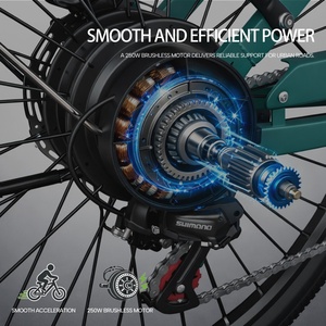 Vélo électrique urbain à cadre basse portée EU High Range 150KM, moteur brushless 250W, frein hydraulique 7 vitesses, pour adulte - Product Image 4