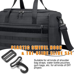 Coobigo Plastic <b>Clip</b> Snap <b>Hook</b> Replacement Buckles Tri Glide For Webbing Strap Crafting Accessories Set <b>Hooks</b> Adjustable Buckle - Product Image 3