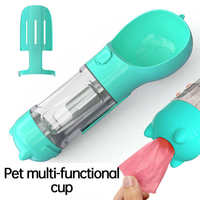 Distributeur de bouteilles de nourriture d'eau recyclée multifonction Portable bol pour chiot chien buveur intelligent mangeoire pour animaux de compagnie avec sac à caca
