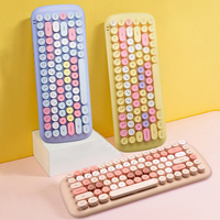 MOFII 2.4Ghz Nirkabel USB LED Backlit Tahan Air Mini Keyboard Mouse Combo Set dengan 1600 DPI untuk Laptop/Komputer Desktop