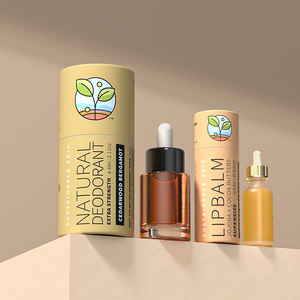 Benutzer definierte Luxus Design Zylinder Kosmetik ätherisches Öl Hautpflege Flasche Pappe Runde Papier röhre Parfüm Verpackungs <span class=keywords><strong>box</strong></span> - Product Image 1
